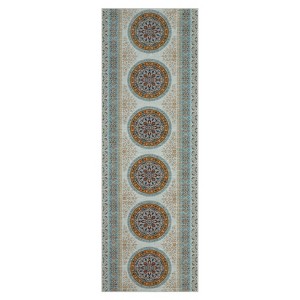 Washable Vintage Farmhouse Area Rugs with Floral Print for Bedroom Living Room, Soft Non Slip Retro Accent Throw Carpet for Home Office - 1 of 4