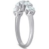 Pompeii3 1 1/2 Ct EX3 Lab Created Diamond Five Stone Wedding Ring 14k White Gold EX3 Lab Created - 2 of 4