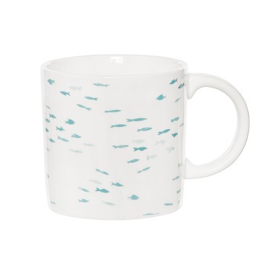 Beachcombers 12 oz. Fish Theme Stoneware Coffee Tea Hot Cocoa Drinking Mug