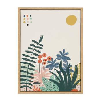 18" x 24" Sylvie Zen Garden II by Kelly Knaga Framed Wall Canvas Natural - Kate & Laurel All Things Decor