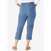 Woman Within Women's Plus Size Flex-Fit Pull-On Denim Capri - image 3 of 4