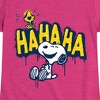 Girls' - Peanuts - Ha Ha Graffiti Fitted Short Sleeve Graphic T-Shirt - 2 of 4