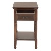 Olivia & May Wood Square Beveled Edge End Table Chestnut: Traditional Style, Rectangular Shape, Storage Drawer - image 3 of 4