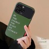 HTUTWOO iPhone 17 Series Phone Case, Niche Dark Green English Be The Energy You Want To Attract Protective Shell, for iPhone 17, Pro, Pro Max, Air - 3 of 4