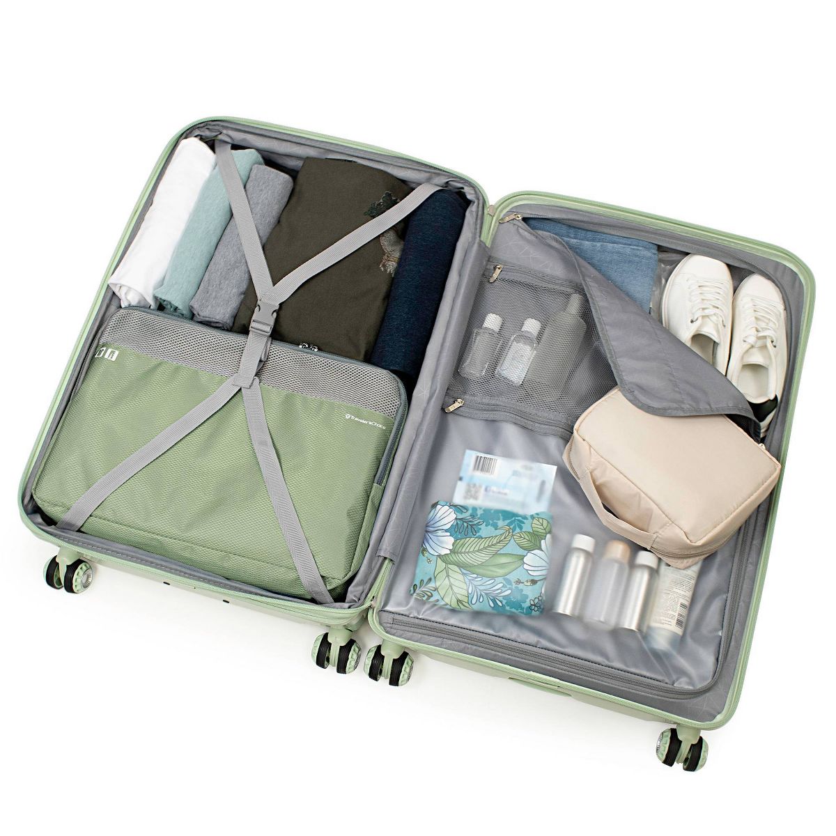 Traveler's Choice Elm 29" Hardside Expandable Spinner Large Checked Suitcase - thumbnail 6