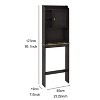 Modern Over The Toilet Space Saver Organization Wood Storage Cabinet - 3 of 4
