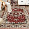 Okak Vintage Bohemia Style Large Washable Area Rug for Living Room,Bedroom,Flower Design Non-slip Rug - 2 of 4