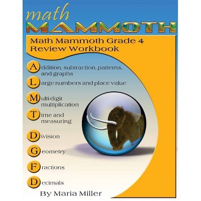 Math Mammoth Grade 4 Review Workbook - by  Maria Miller (Paperback)