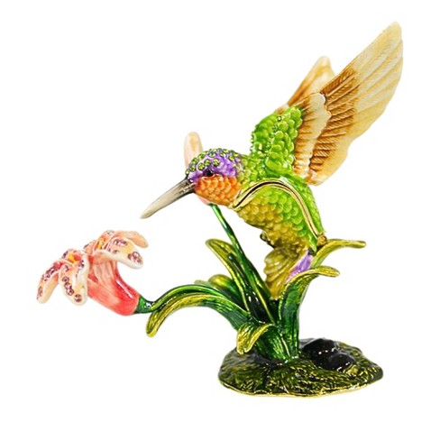 Kubla Craft 3.75 In Hummingbird With Flower Lily Nectar Bird Figurines ...