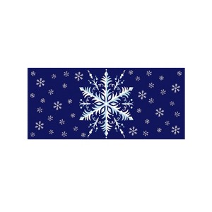Evergreen Snowflake Sassafras Indoor Outdoor Switch Doormat 1'10"x10" Multicolored - 1 of 4