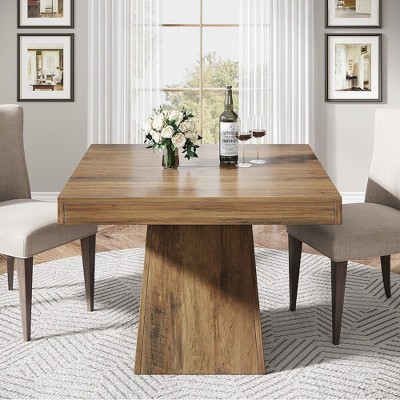 Lirago 31.5" Square Dining Table Engineered Wood 31.5x31.5x29.53 4-Seater Farmhouse Kitchen Table