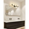 Analia 4-Light Vanity Bath Light - Textured Glass Shades, Dimmable, Damp Rated, Steel Frame - 4 of 4