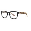 Ernest Hemingway H4827 Unisex Square Frame Eyeglasses in Black/Amber 51 mm - 2 of 3