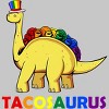 Adult Design By Humans Tacos Dinosaur Tacosaurus Rainbow Pride By JuTrading T-Shirt - 2 of 2