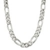 Black Bow Jewelry Men's 15mm, Sterling Silver, Solid Figaro Chain Necklace - 3 of 4