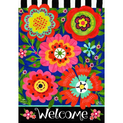 Bright Blooms Multicolor Polyester Spring Garden Flag 18" x 12.5"