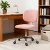 TopComfy Accent Chairs Office Chair Comfortable Chair with Plush Padding Smooth Height Adjustment Soft Seat for Office, Pink, 19"*20.8"*35.5" - 2 of 4
