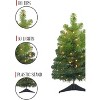 Perfect Holiday 24" Pre-lit Tabletop Ombre Green Christmas Tree with Plastic Stand - 3 of 4