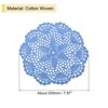 Unique Bargains Handmade Crochet Round Lace Placemats with Floral Patterns for Wedding Party - 2 of 4