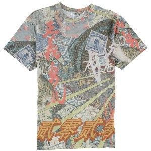 GUESS Mens Collage-Print Graphic T-Shirt - 1 of 2