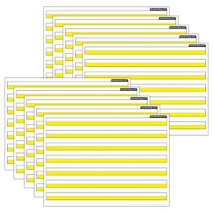 Ashley Productions® Smart Poly® PosterMat Pals™ Space Savers, 13" x 9-1/2", 3/4" Handwriting Highlighted Yellow, Pack of 10 - 1 of 2