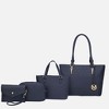 MKF Collection Edelyn Embossed M Signature Vegan Leather Women’s Tote Bag by Mia K – 4 Pcs set - 2 of 4