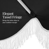 Best Choice 9ft Fringe Market Umbrella – Boho Patio Sunshade w/ Tilt, UPF50+, Steel Pole for Table, Pool, Deck - 3 of 4