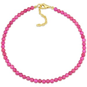 EVERLY JEWELRY | Silver Gemstone Beaded Bracelet - Multiple Gemstone and Metal Color Options - 1 of 4