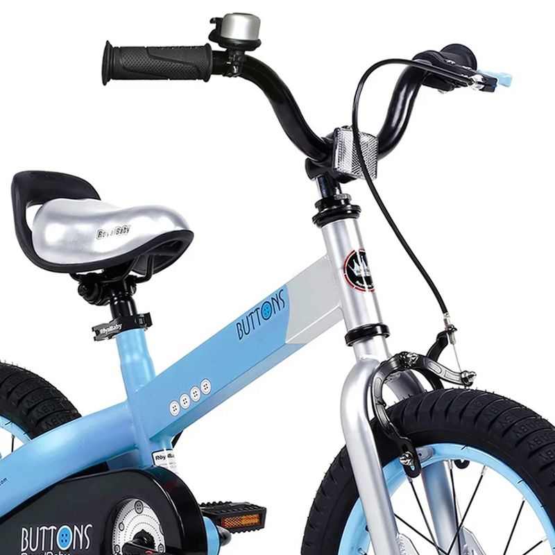 RoyalBaby Buttons Kids Bike Bicycle with Kickstand, 2 Brake Styles, Reflectors, for Boys and Girls Ages 5 to 9, 3 of 7