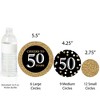 Big Dot of Happiness Adult 50th Birthday - Gold - Birthday Party Giant Circle Confetti - Party Decorations - Large Confetti 27 Count - 3 of 4