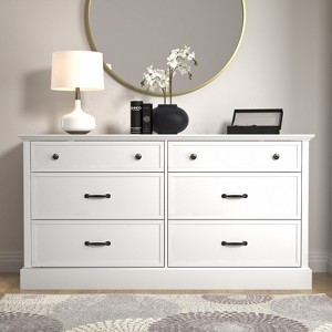Galano Xylon 6-Drawer Dresser Effortless Assembly & Stylish Storage Solution- 58.7''W x 15.7''D x 30.8''H - 1 of 4