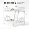 Karl Home Twin Over Twin Solid Wood Bunk Bed for Kids and Adults, No Box Spring Required, Black and Brown - 2 of 4
