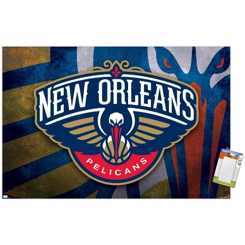 Trends International NFL New Orleans Saints - Neon Helmet 23 Unframed Wall  Poster Print Clear Push Pins Bundle 22.375 x 34