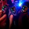 3PACK Halloween Led Mask skeleton Gloves Set, Light Up Scary Mask Purge Mask with LED Glow Gloves for Halloween Costume. - 3 of 4