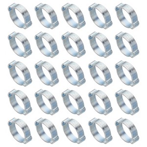 Unique Bargains Galvanized Steel Fluid Systems Fuel Petrol O Double Ear Hose Clamps 50 Pcs - 1 of 4