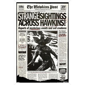 Trends International Netflix Stranger Things: Season 5 (2025) - Demogorgon Newspaper Framed Wall Poster Prints - 1 of 4