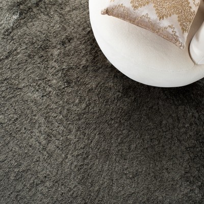 Titanium Tufted Synthetic 4' x 6' Handmade Shag Rug
