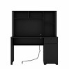 INFURNIC Decorative Bookshelf Wood Executive Desk Teens Student Desk with Hutch and Drawers for Office Study, Black, 51.18"*24.8"*59.44" - 4 of 4