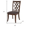 HomeRoots Set of Two Brown and Dark Brown Upholstered Microfiber Dining Side Chairs - 3 of 4