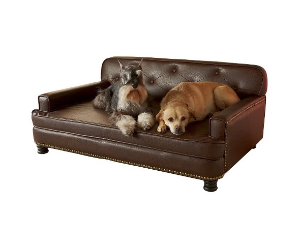 Enchanted Home Pet Library Pet Sofa - L - Brown