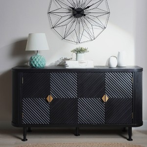 59" Modern Accent Buffet Cabinet, 4-Door Storage Sideboard with Adjustable Shelves for Living Room, Entryway, Hallway - 1 of 4