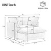 Upholstered  Chenille Accent Chair with Movable Ottoman, Modern Armchair Sofa with Wide Seat and Curved Armrests, Cozy Accent Chair for Living-Koiai - 4 of 4