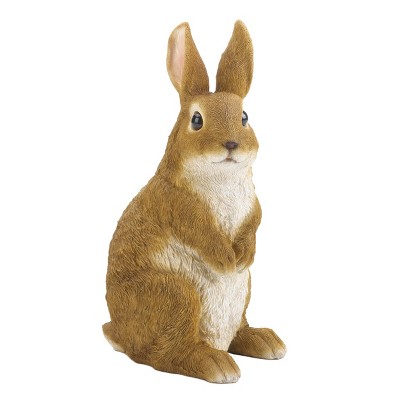 5.25" Polyresin Curiously Cute Bunny Garden Figurine Brown - Zingz & Thingz