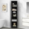 Chic Crate-Multi-Functional Corner Cabinet – Tall Bathroom Storage w/ 2 Doors & Adj. Shelves + Open Shelf | Black - 2 of 4