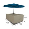 Covers&All Rectangle Table & Chair Set Cover, Umbrella Hole, 12 Oz Waterproof UV & Weather Resistant - 2 of 4