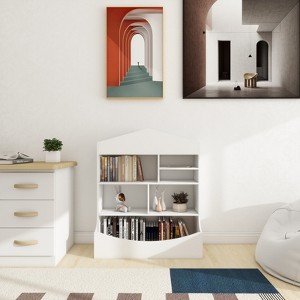 VYNXARIA Multi-Functional 7 Shelf Bookcase, Storage Display, Rack, Organizer, White,14.37" D x 31.50" W x39.37" H - 1 of 4