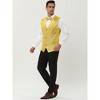 Lars Amadeus Men's Sparkle Sequin Sleeveless Waistcoat Set with Bow Tie 2 Packs - 4 of 4
