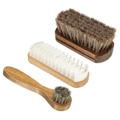 Unique Bargains Canvas Sneakers Handheld Shoes Cleaning Scrub Brush Beige 1  Pc