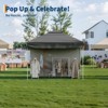 Garvee 10x10 Pop Up Canopy Tent Outdoor Canopy One-Person Set Up Heavy Duty Commercial Instant Tent Shelter, 3-Sidewall+Gray - 4 of 4