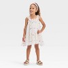 Audrey Camille Toddler Girls' Embroidered Floral Tank Tulle Dress - Off-White - 3 of 3